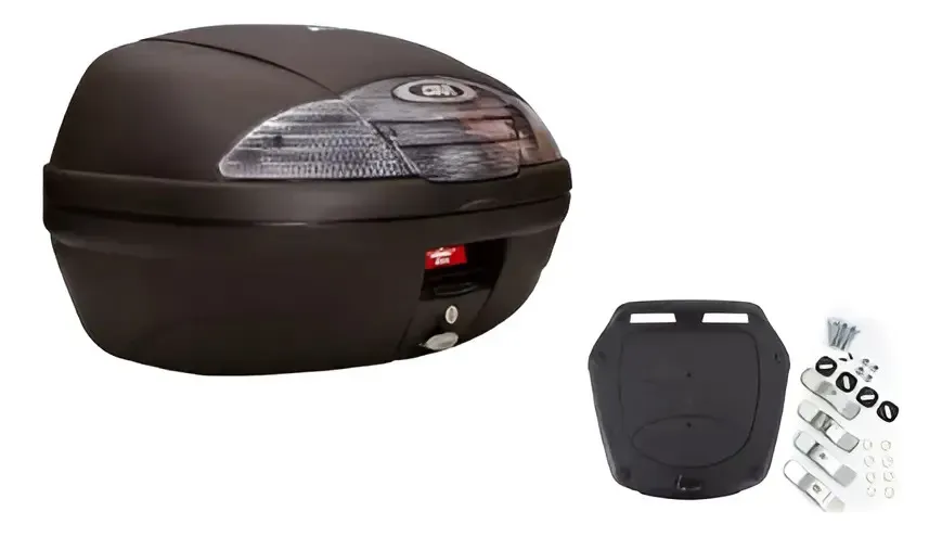 Baú Bauleto Moto Givi Monolock 45 Litros 2 Capacetes Cor Fumê