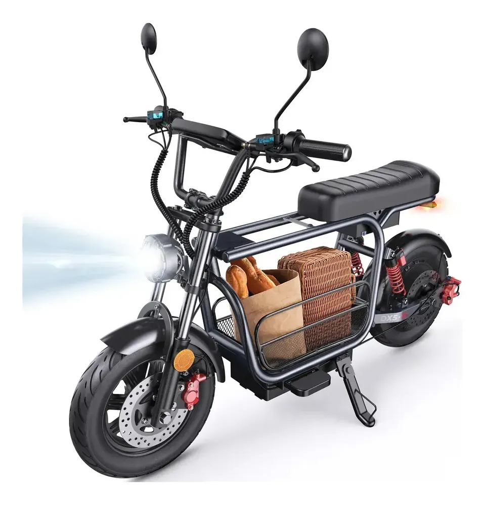 Scooter Elétrico Dx5 Motor 1500w Adulto Max 55km/h Caixa 1/2 Preto