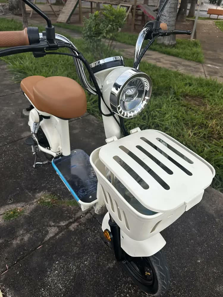 foto de Bicicleta elétrica adulto motor 1200W, autonomia 90-100km bateria lítio, NFC duplo, freios a tambor e amortecedores de mola dianteiro/traseiro, retrovisor, banco traseiro, excelente para subir ladeira